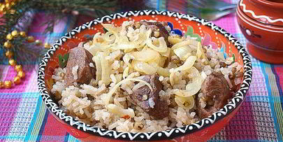 плов с машем и телятиной