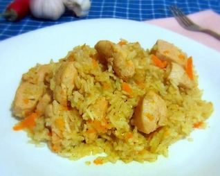 Плов в духовке с курицей