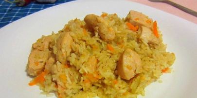 плов в духовке с курицей