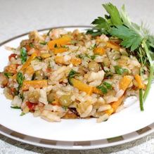 Рецепт Полезный плов с чечевицей