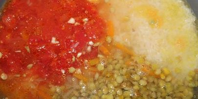 полезный плов с чечевицей