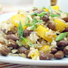 Рецепт Постный плов с тыквой и фасолью