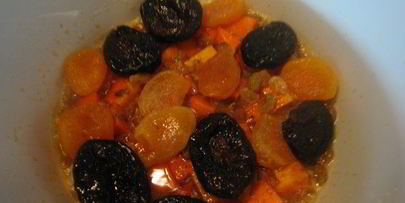 пряный плов с тыквой и сухофруктами