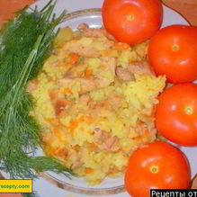 Рецепт Рассыпчатый плов со свининой в мультиварке