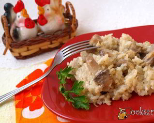 Шила-плов с шампиньонами