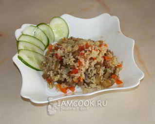 Турецкий плов с баклажанами