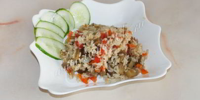 турецкий плов с баклажанами