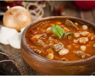 Ароматное рагу из мяса с фасолью