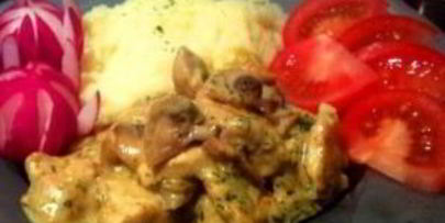 фрикасе из курицы с грибами