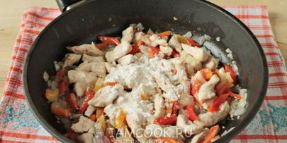 фрикасе из курицы с овощами