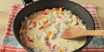 фрикасе из курицы с овощами