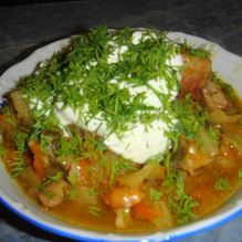 Рецепт Годзя овощное рагу с мясом свинины