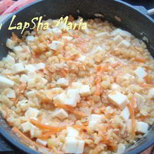 Рецепт Гороховое рагу с копченым сыром без мяса