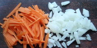 гороховое рагу с копченым сыром без мяса