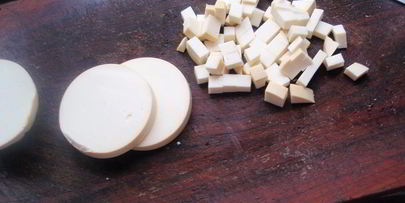 гороховое рагу с копченым сыром без мяса