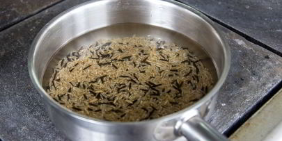 грибное рагу с диким рисом