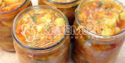 кабачковое рагу на зиму