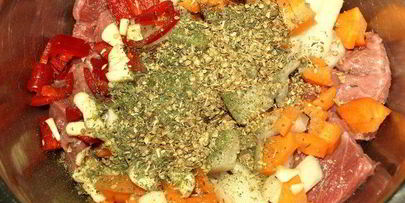 казаречче с рагу из говядины