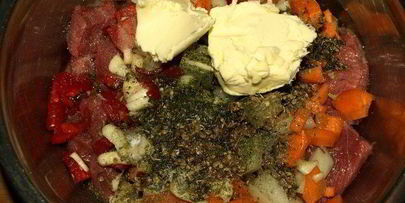 казаречче с рагу из говядины