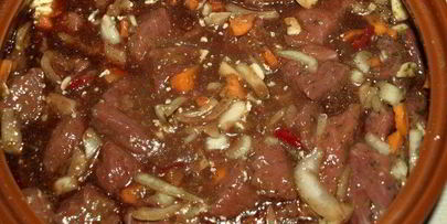 казаречче с рагу из говядины