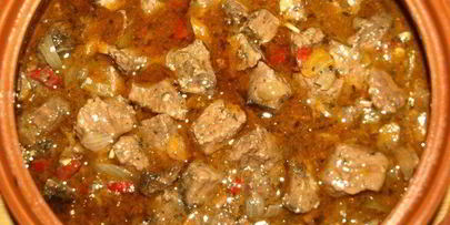 казаречче с рагу из говядины