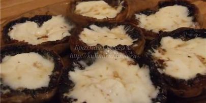 креветки в шляпе со сливочным сыром