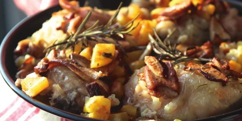 Рецепт куриное фрикасе с грибами по-женевски