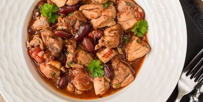 куриное рагу с фасолью