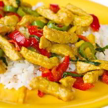 Рецепт Куриное рагу с грибами и перцами