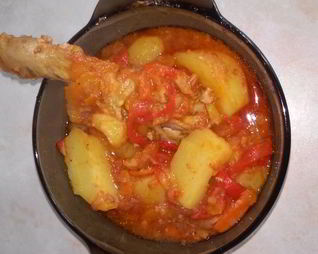 Летнее рагу с курицей