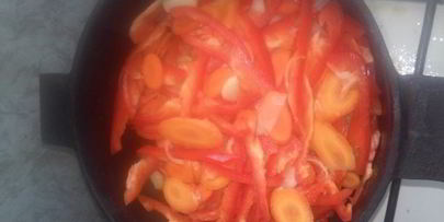 летнее рагу с курицей