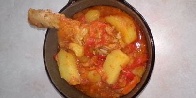 летнее рагу с курицей