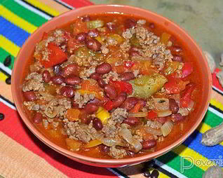 Мексиканское рагу с мясным фаршем и фасолью