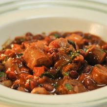 Рецепт Острое рагу из колбасок и овощей