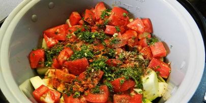 овощное рагу с баклажанами в мультиварке