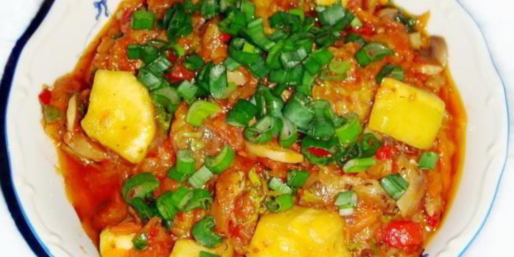 Рецепт овощное рагу с грибами, кабачками и баклажанами