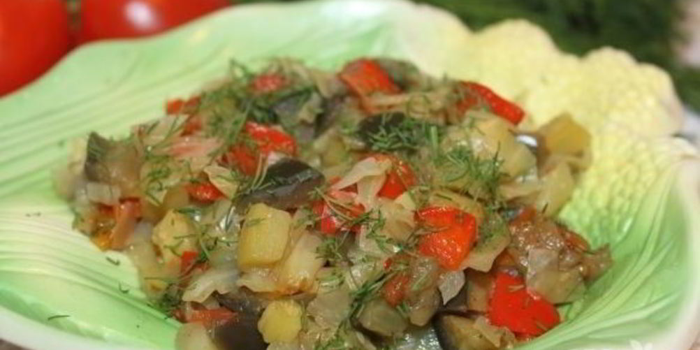 Рецепт овощное рагу с капустой в мультиварке