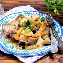 Рецепт Овощное рагу с курицей в мультиварке