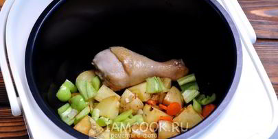 овощное рагу с курицей в мультиварке