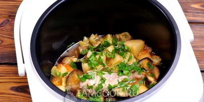 овощное рагу с курицей в мультиварке