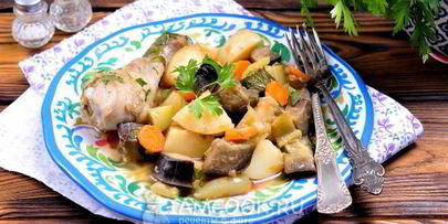 овощное рагу с курицей в мультиварке