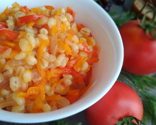 Овощное рагу с перловой крупой