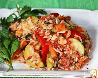 Овощное рагу с рисом