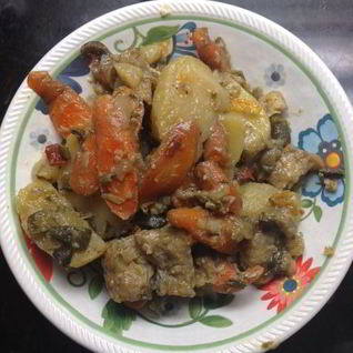 Овощное рагу с рыбой