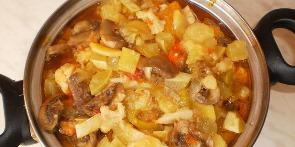 Рецепт овощное рагу с цветной капустой в мультиварке