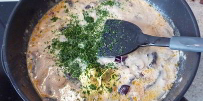 рагу из индейки по-строгановски