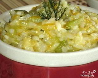 Рагу из кабачков с рисом