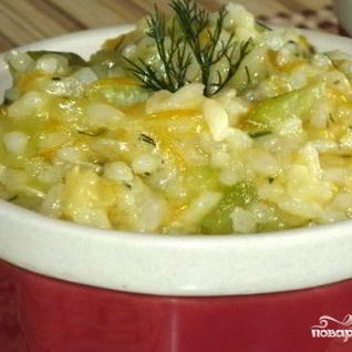 Рагу из кабачков с рисом