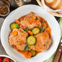 Рецепт Рагу из курицы с морковью и цуккини