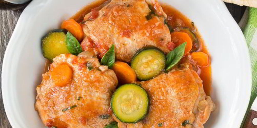 Рецепт рагу из курицы с морковью и цуккини